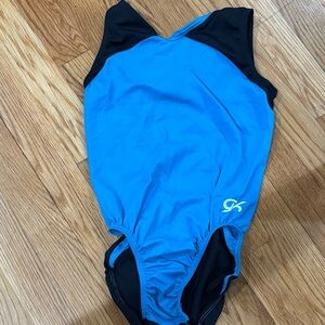 Blue and Black Athletic Leotard